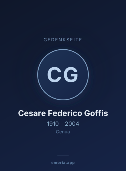 Gedenkportrait von Cesare Federico Goffis