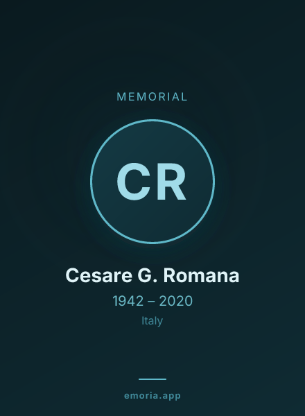 Memorial portrait of Cesare G. Romana