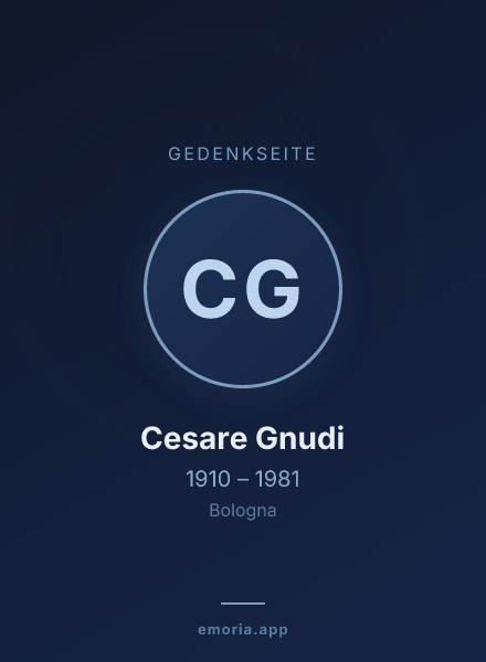 Gedenkportrait von Cesare Gnudi