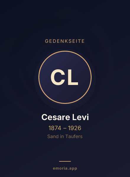 Gedenkportrait von Cesare Levi