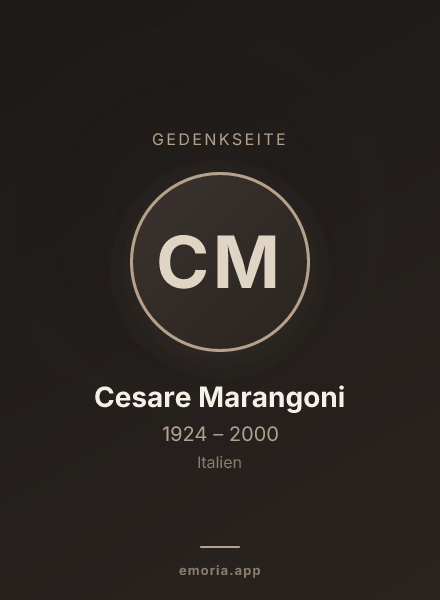 Gedenkportrait von Cesare Marangoni