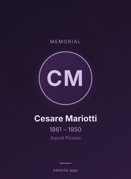 Memorial portrait of Cesare Mariotti