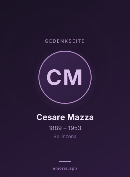 Gedenkportrait von Cesare Mazza