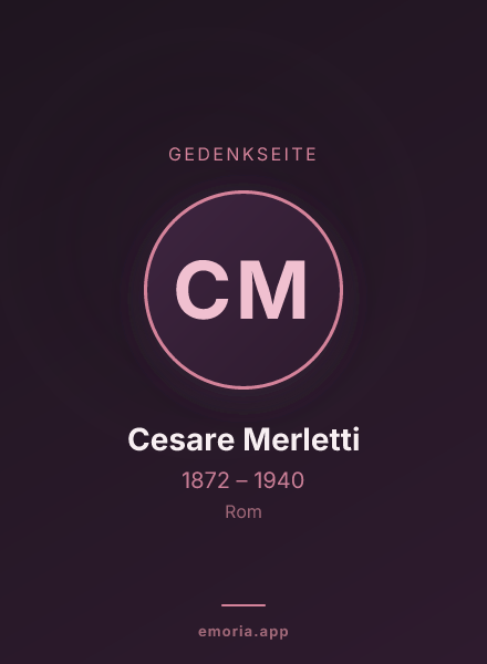 Gedenkportrait von Cesare Merletti