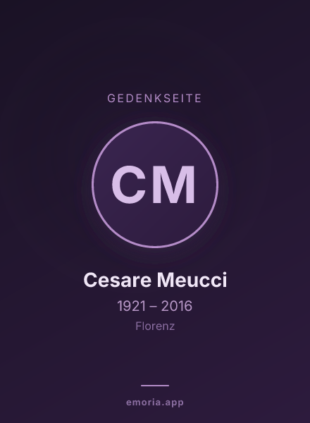 Gedenkportrait von Cesare Meucci