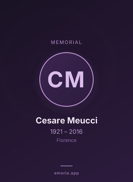 Memorial portrait of Cesare Meucci