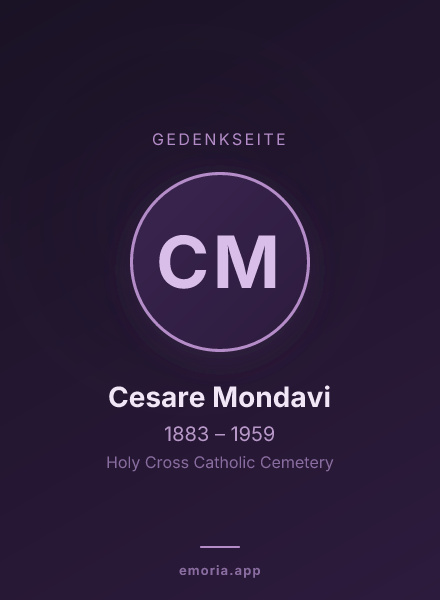 Gedenkportrait von Cesare Mondavi