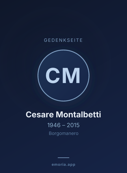 Gedenkportrait von Cesare Montalbetti