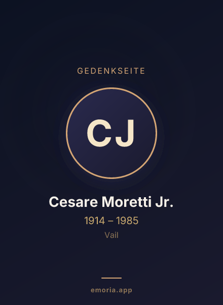 Gedenkportrait von Cesare Moretti Jr.