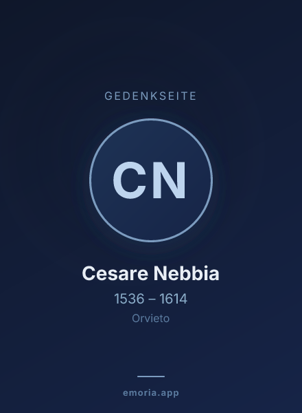 Gedenkportrait von Cesare Nebbia
