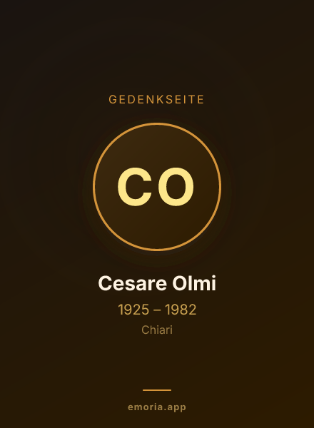 Gedenkportrait von Cesare Olmi