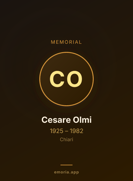 Memorial portrait of Cesare Olmi