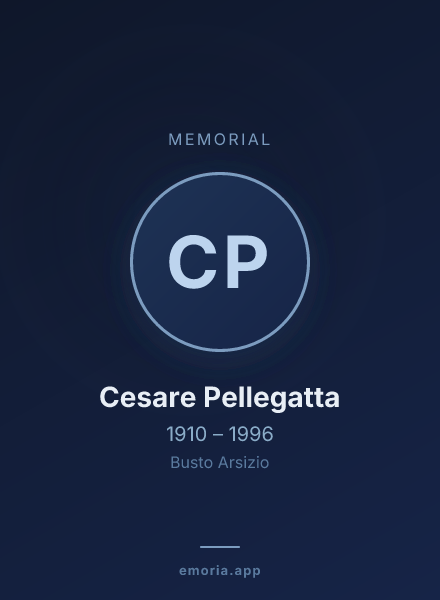 Memorial portrait of Cesare Pellegatta