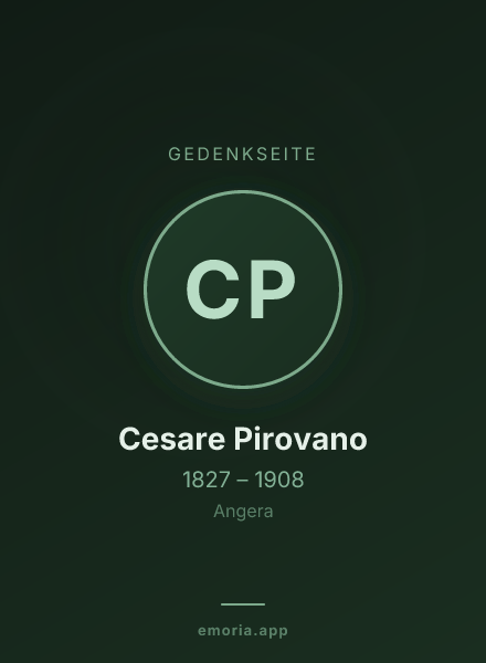 Gedenkportrait von Cesare Pirovano