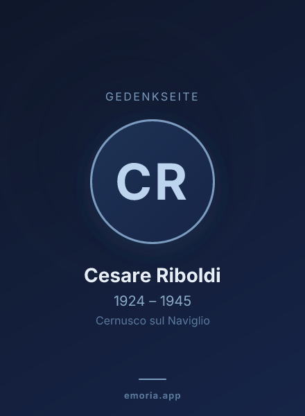 Gedenkportrait von Cesare Riboldi