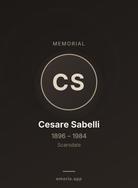Memorial portrait of Cesare Sabelli