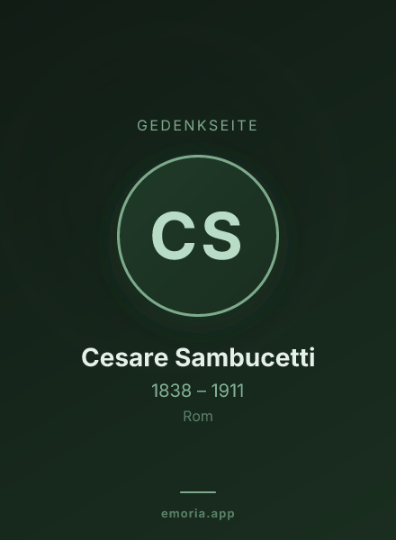 Gedenkportrait von Cesare Sambucetti