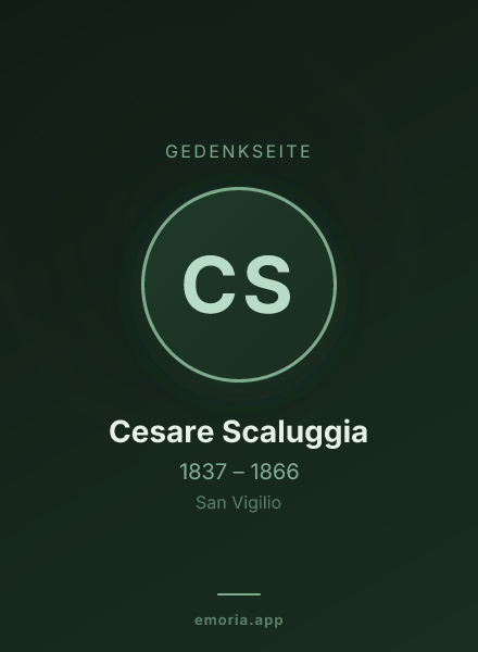 Gedenkportrait von Cesare Scaluggia