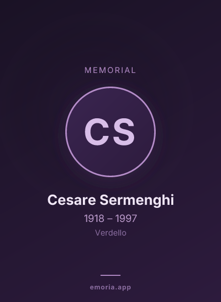 Memorial portrait of Cesare Sermenghi