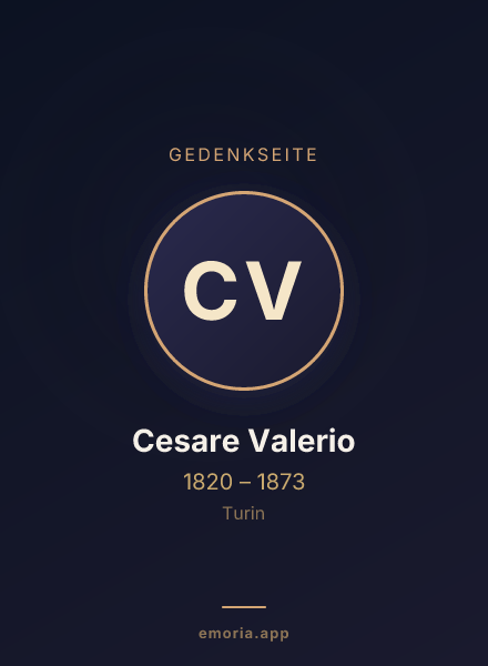 Gedenkportrait von Cesare Valerio