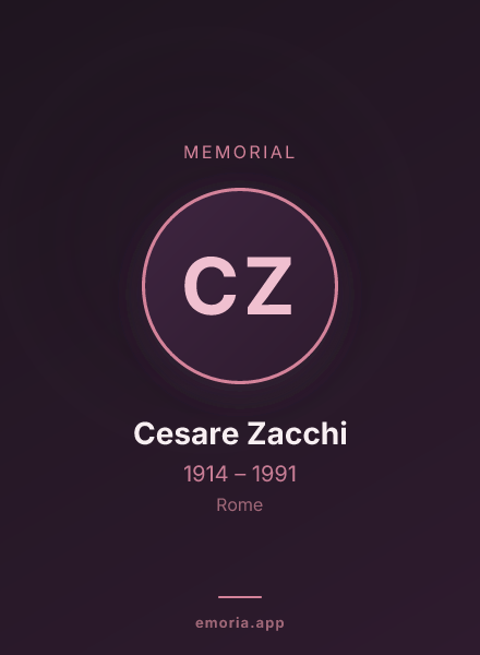 Memorial portrait of Cesare Zacchi