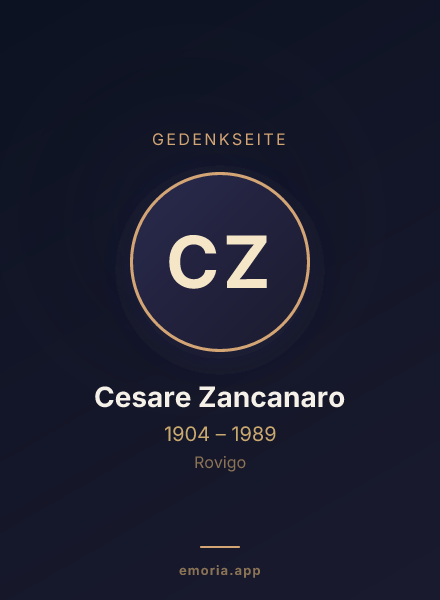 Gedenkportrait von Cesare Zancanaro