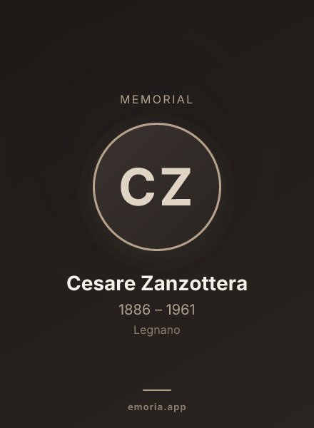 Memorial portrait of Cesare Zanzottera