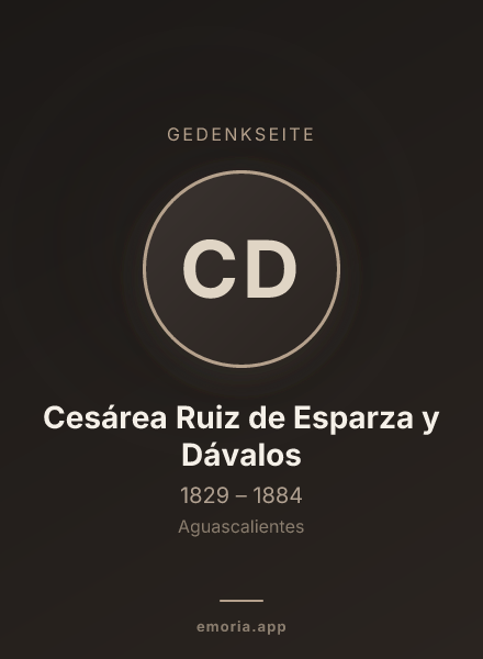 Gedenkportrait von Cesárea Ruiz de Esparza y Dávalos