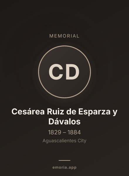 Memorial portrait of Cesárea Ruiz de Esparza y Dávalos