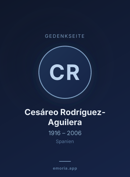 Gedenkportrait von Cesáreo Rodríguez-Aguilera