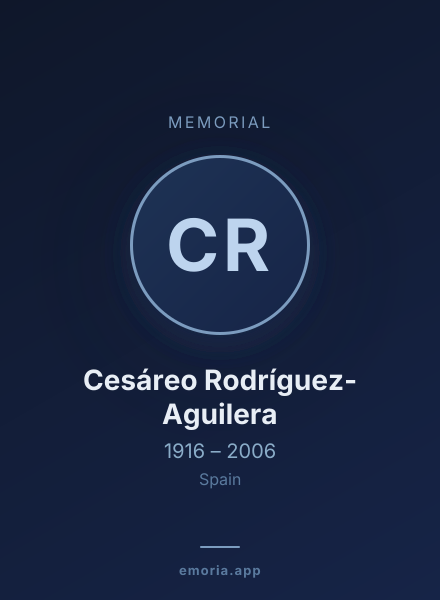 Memorial portrait of Cesáreo Rodríguez-Aguilera
