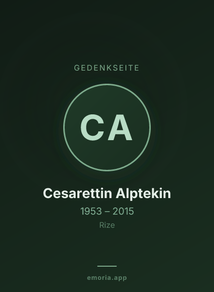 Gedenkportrait von Cesarettin Alptekin