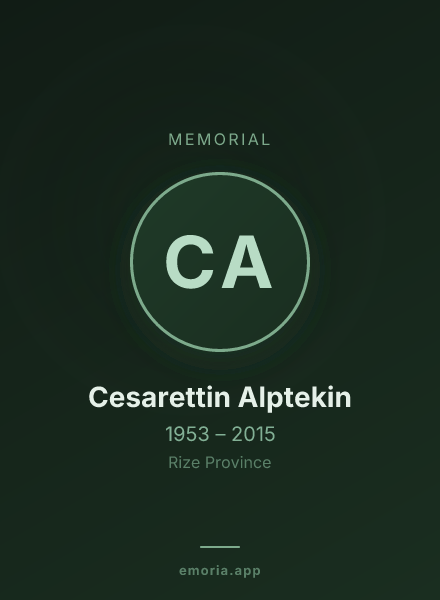 Memorial portrait of Cesarettin Alptekin