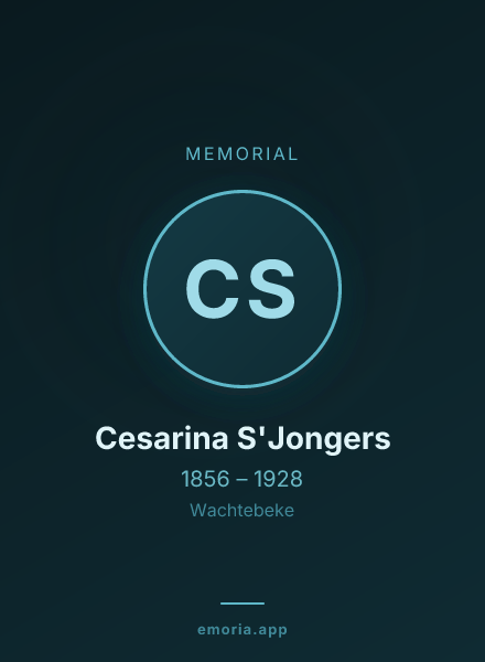 Memorial portrait of Cesarina S'Jongers