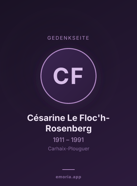 Gedenkportrait von Césarine Le Floc'h-Rosenberg