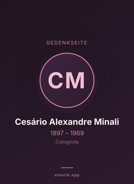 Gedenkportrait von Cesário Alexandre Minali