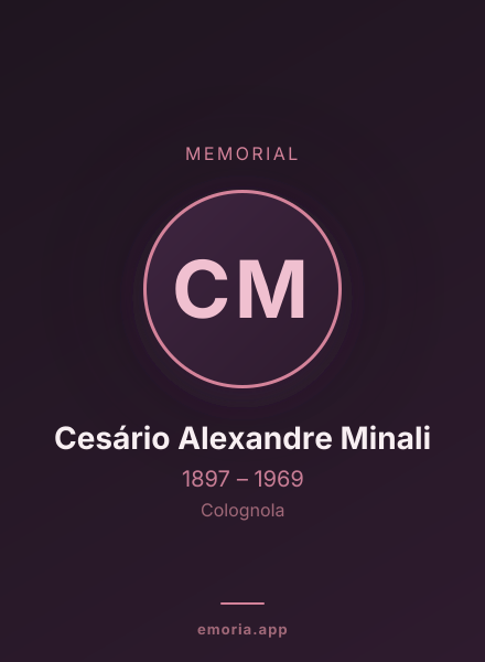 Memorial portrait of Cesário Alexandre Minali