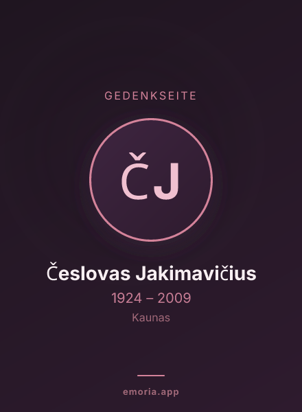 Gedenkportrait von Česlovas Jakimavičius