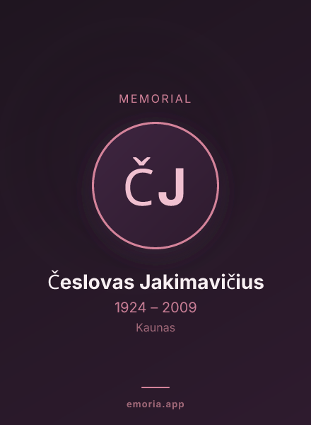 Memorial portrait of Česlovas Jakimavičius