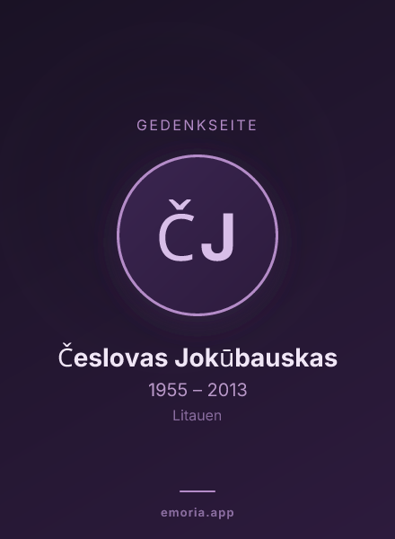 Gedenkportrait von Česlovas Jokūbauskas
