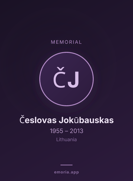 Memorial portrait of Česlovas Jokūbauskas