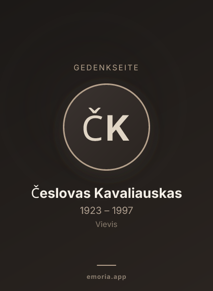 Gedenkportrait von Česlovas Kavaliauskas