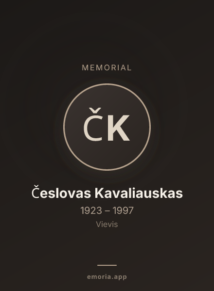 Memorial portrait of Česlovas Kavaliauskas