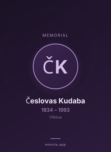 Memorial portrait of Česlovas Kudaba