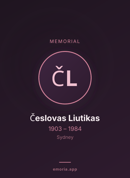 Memorial portrait of Česlovas Liutikas