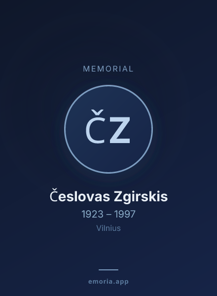 Memorial portrait of Česlovas Zgirskis
