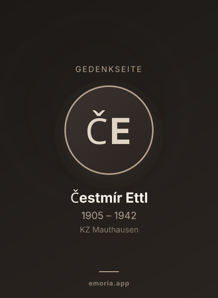 Gedenkportrait von Čestmír Ettl