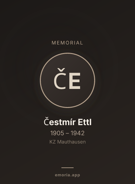 Memorial portrait of Čestmír Ettl