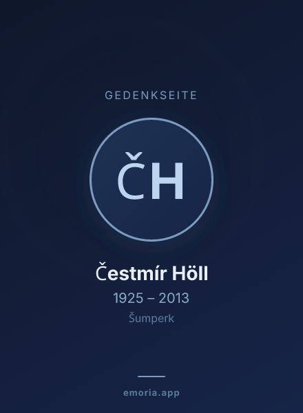 Gedenkportrait von Čestmír Höll