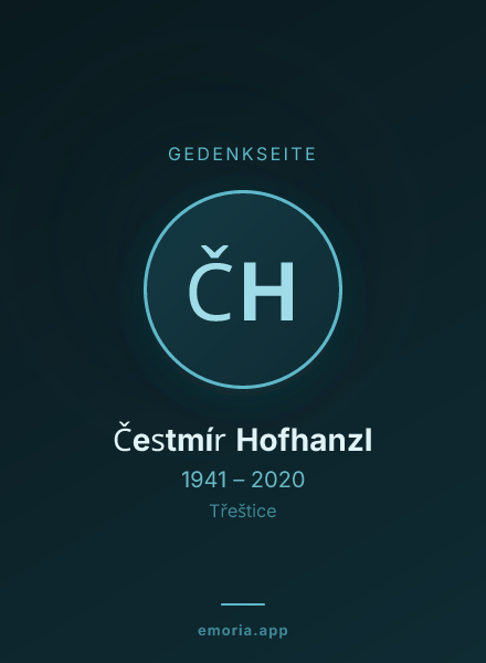 Gedenkportrait von Čestmír Hofhanzl